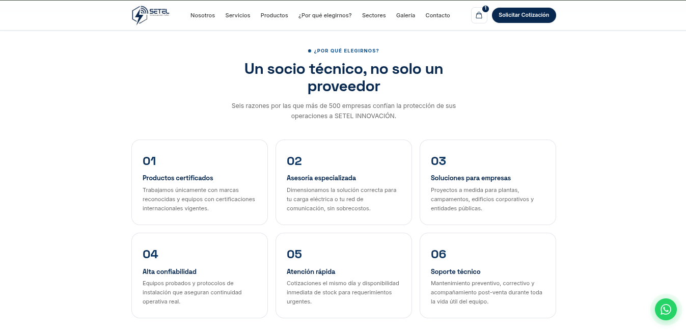 Tienda SETEL — captura 2
