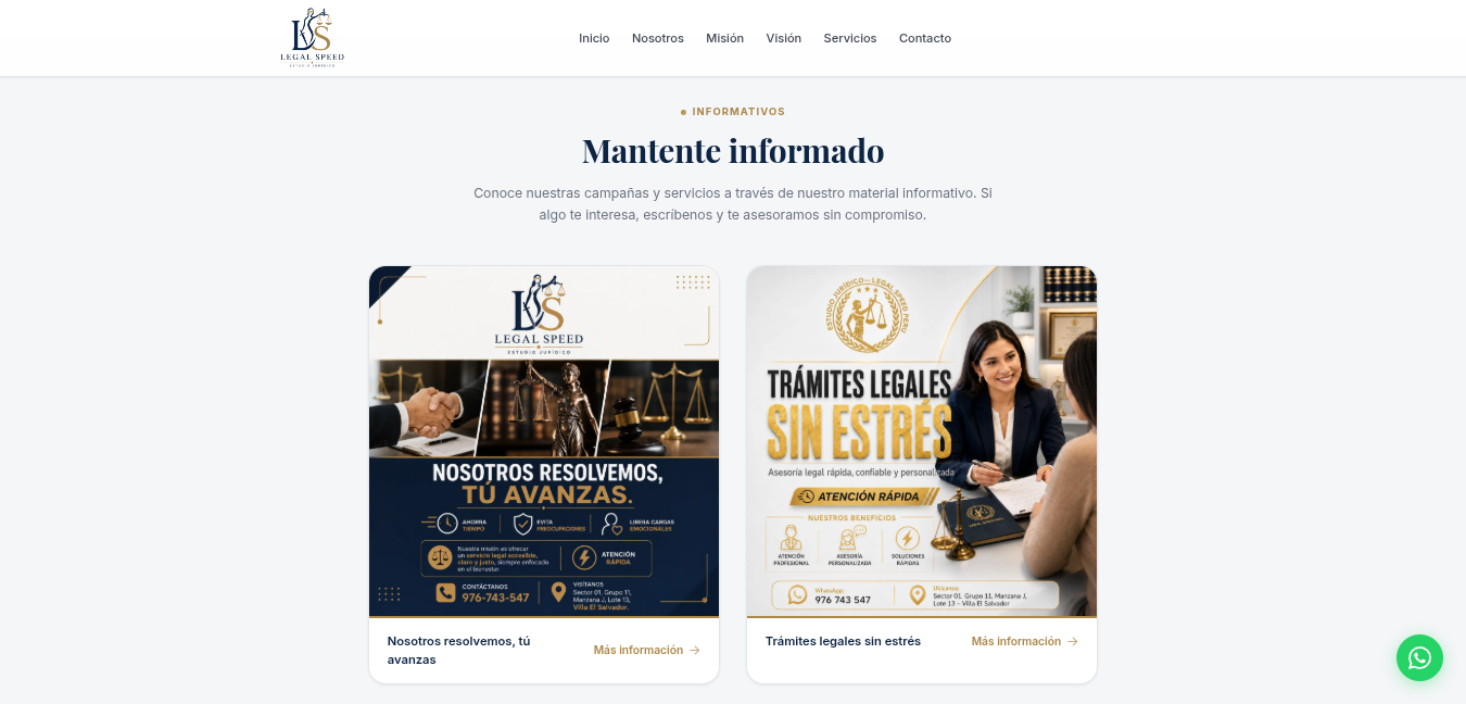 Web Corporativa Legal Speed Peru — captura 3