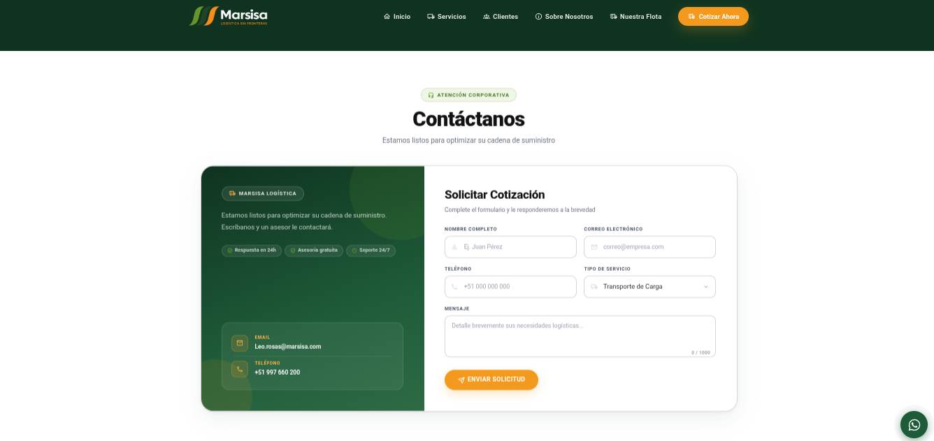 Web corporativa - Marsisa — captura 2
