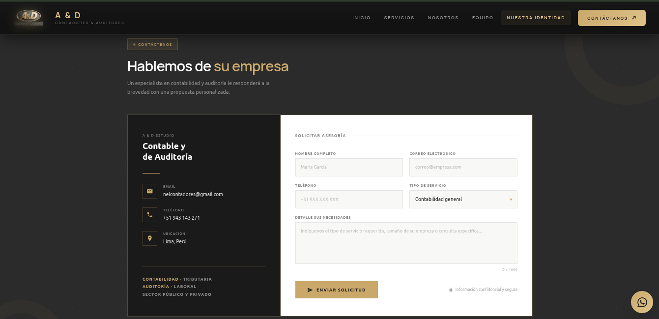 A & D Estudio Contable y de Auditoría — captura 2