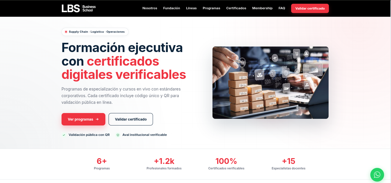 Captura del proyecto LBS Business School
